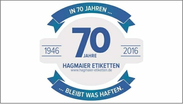 70 Jahre Hagmaier Etiketten
