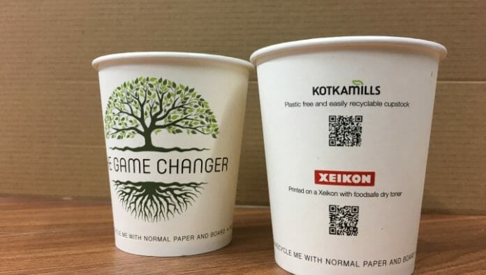 Xeikon, Xeikon Café, Kotkamills, Papierbecher,