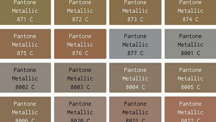 Pantone, Metallicfarben,