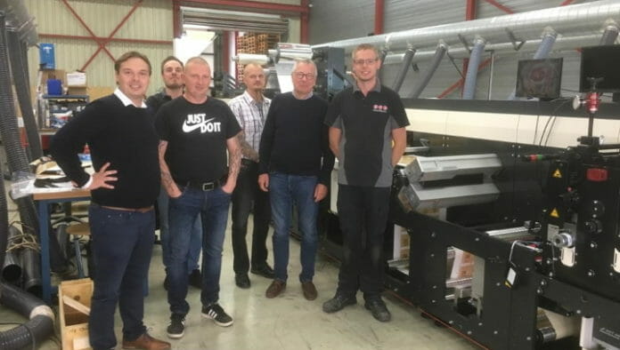 IND_MPS-Auraprint-Anton Zhukov (Area Sales Manager MPS) Mika Lehtimaki (Auraprint) Frank Sloot (Manager Commissioning MPS Sami Korhonen (Auraprint) Jan Öblom (MPS rep MPS, Auraprint, Flexodruckmaschinen,