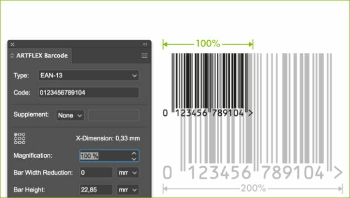 Artflex Software, Barcodes