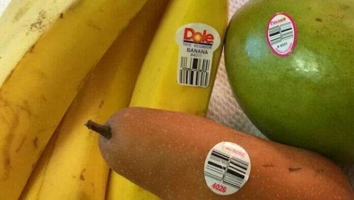 IND_USDA-Fruit labels Lebensmitteletiketten,