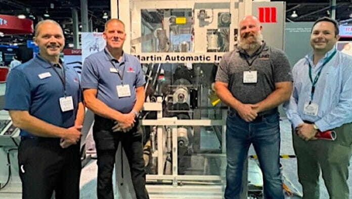 IND_Martin-LMI-LRD Labelexpo Americas Martin Automatic, LMI Packaging, Transferaufwickler,
