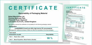 Bobst, Cyclos-HTP, Zertifizierung, Barrierefolien, Recycling,