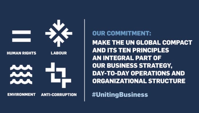 Rabe Etiketten. UN Global Compact,