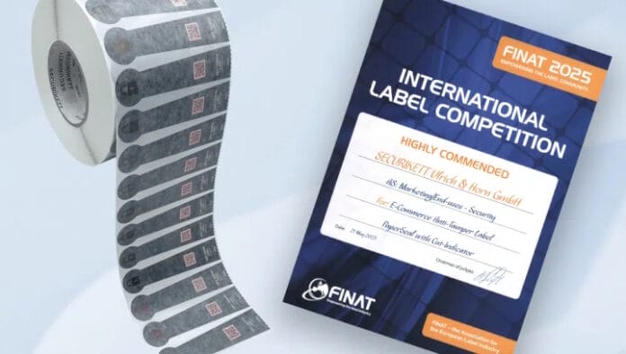 Securikett, Finat Label Competition, Awards, Sicherheitsetiketten,