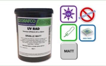 Grafco, UV-Lack, Siebdrucklack, Rotationssiebdruck, Braille,