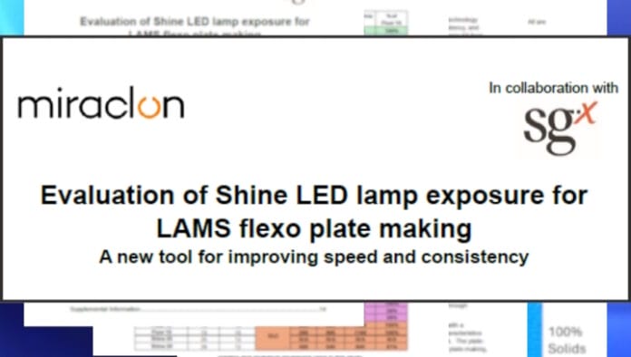 IND_Miraclon-SGX-Shine LED LAMS study Miraclon, Flexoplatten-Herstellung,