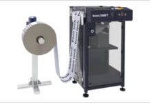 Kompakte Falt-Maschine für Etiketten und Tickets boon-tech, Graficon, Leporello-Falzer,