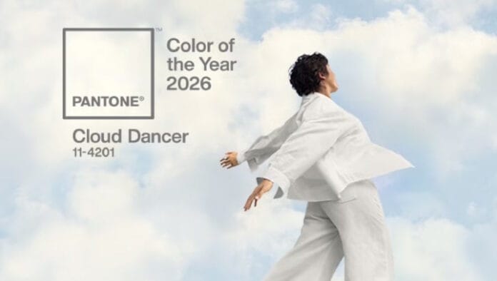 IND_Pantone_Colour of the Year 2026-Cloud Dancer Pantone, Farbe des Jahres,