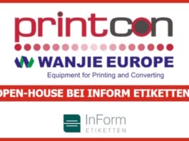 Wanjie Europe, Printcon, InForm Etiketten, Open House,
