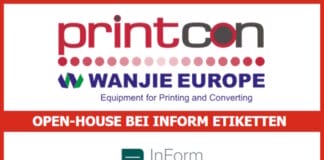 Wanjie Europe, Printcon, InForm Etiketten, Open House,