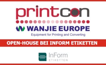 Wanjie Europe, Printcon, InForm Etiketten, Open House,