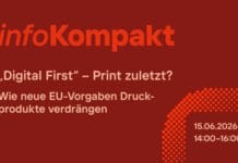 infoKompakt »Digital First – Print zuletzt? Wie neue EU-Vorgaben Druckprodukte verdrängen« bvdm., Web-Seminar,